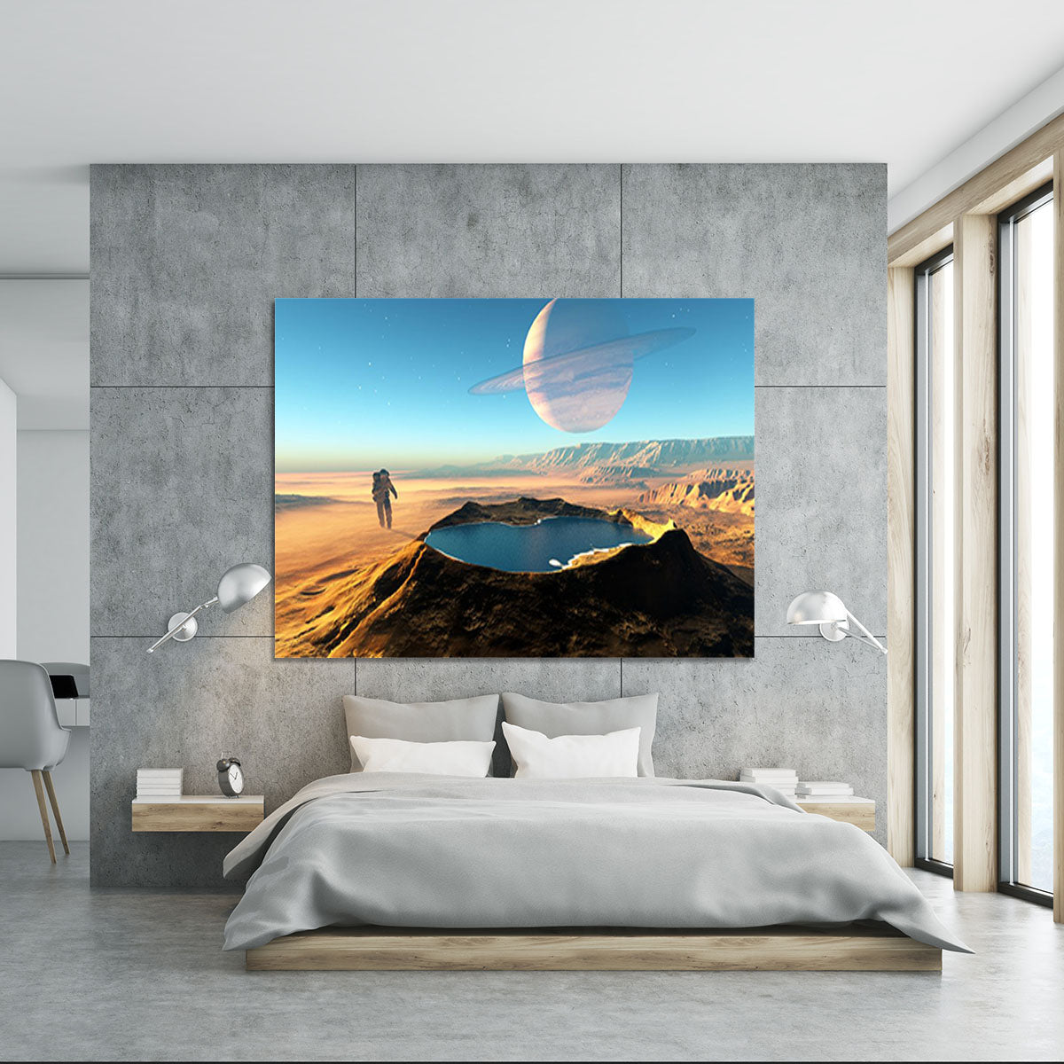 Red Planet Mars Space Walk Canvas Print or Poster - Canvas Art Rocks - 5