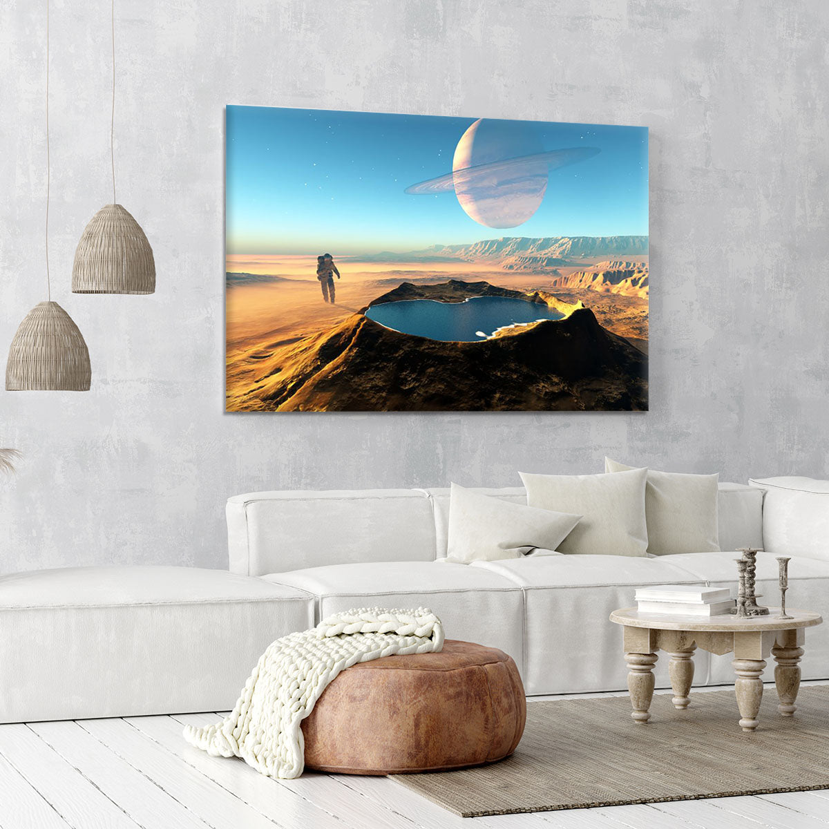 Red Planet Mars Space Walk Canvas Print or Poster - Canvas Art Rocks - 6