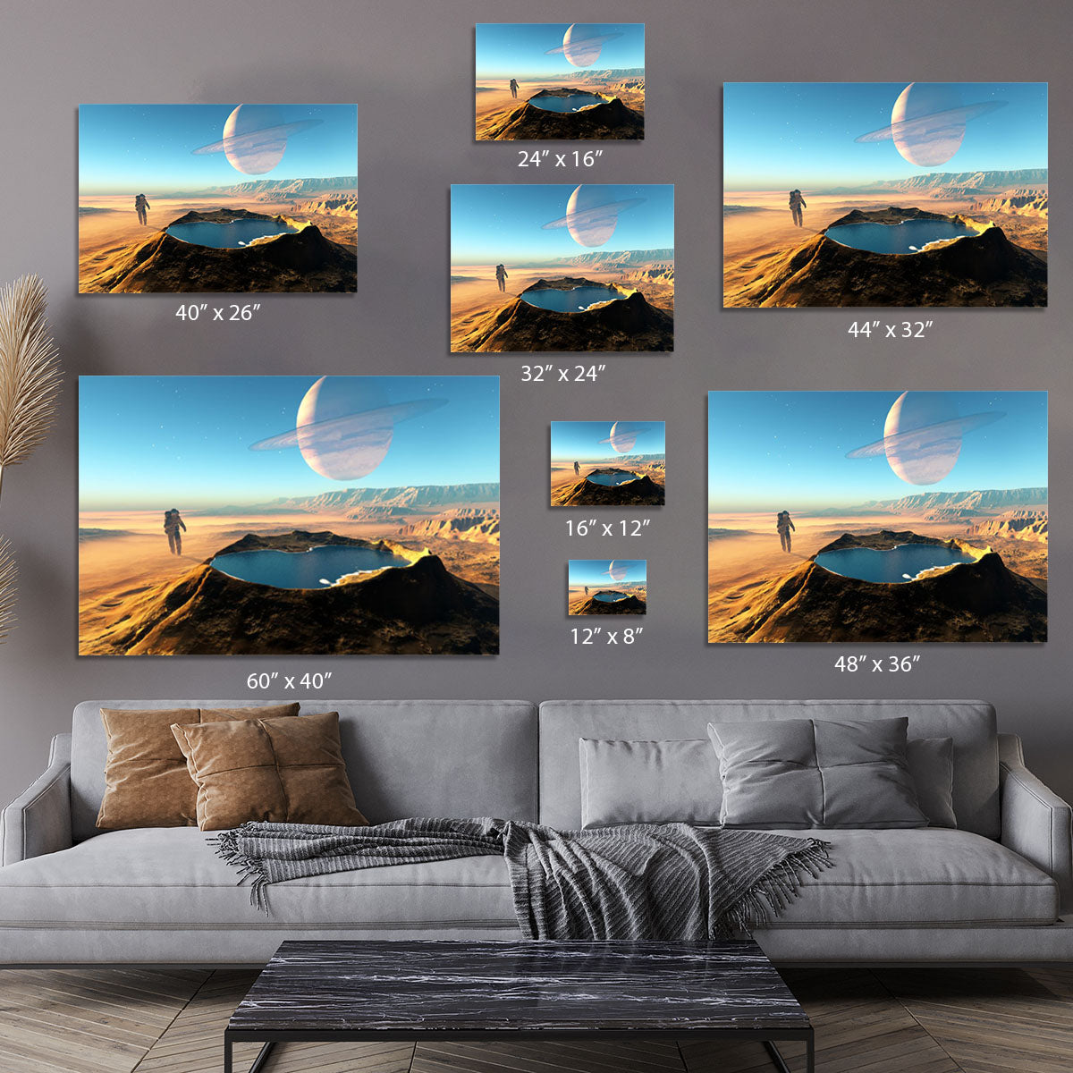 Red Planet Mars Space Walk Canvas Print or Poster - Canvas Art Rocks - 7