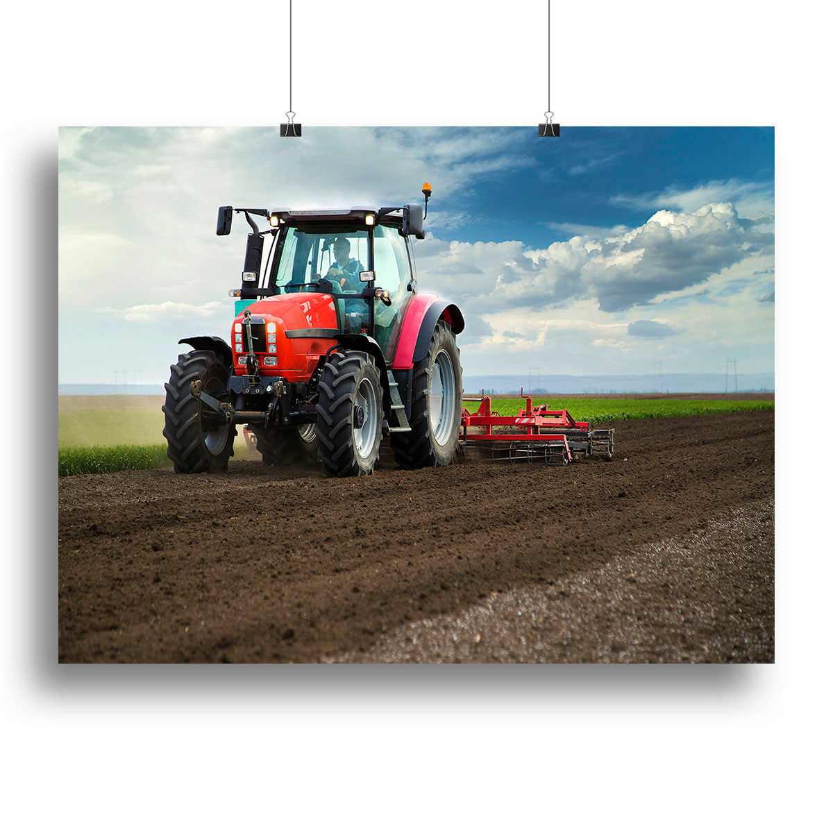 Red Tractor Canvas Print or Poster - Canvas Art Rocks - 2
