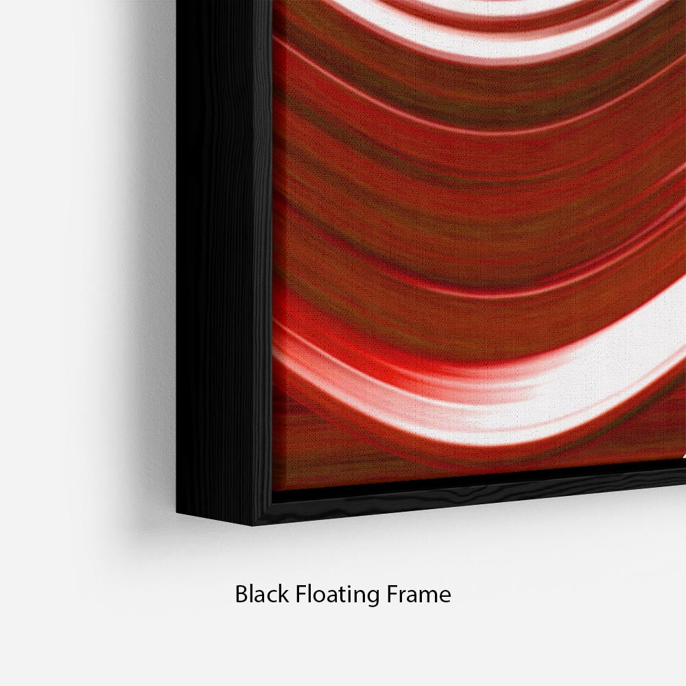 Red Wave Floating Frame Canvas - Canvas Art Rocks - 2