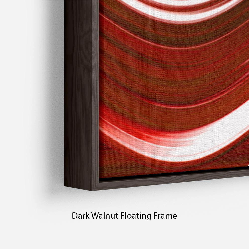 Red Wave Floating Frame Canvas - Canvas Art Rocks - 6