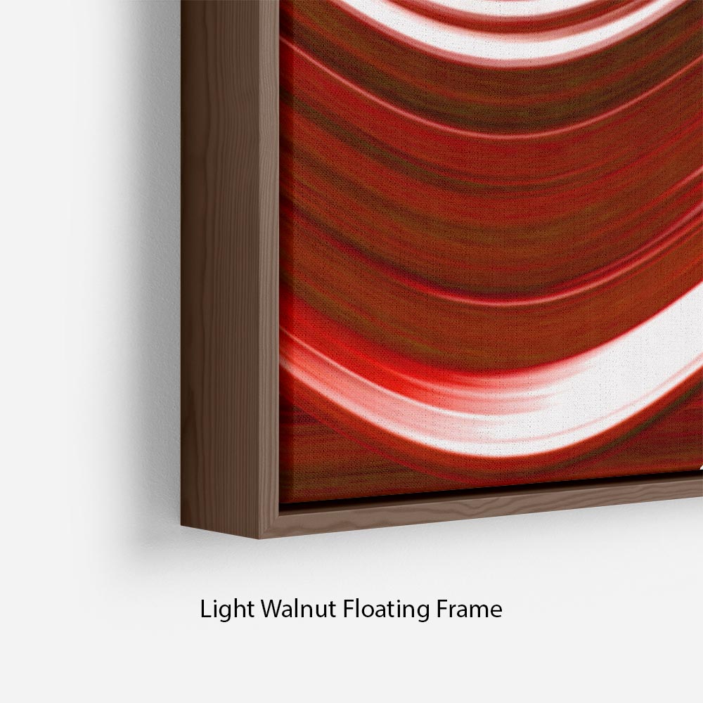 Red Wave Floating Frame Canvas - Canvas Art Rocks - 8