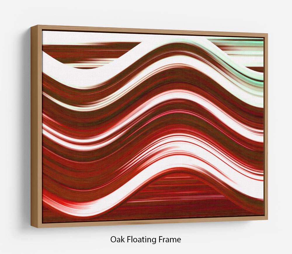 Red Wave Floating Frame Canvas - Canvas Art Rocks - 9