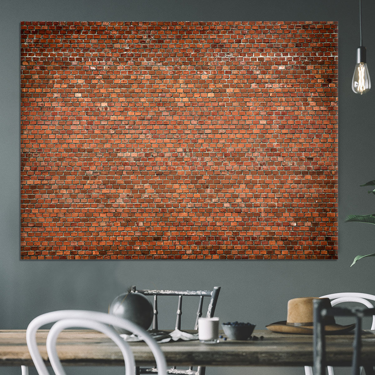 Red brick wall texture Canvas Print or Poster - Canvas Art Rocks - 3