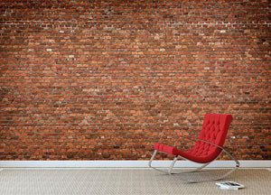 Red brick wall texture Wall Mural Wallpaper - Canvas Art Rocks - 2