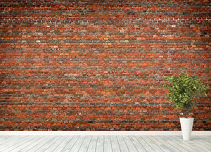 Red brick wall texture Wall Mural Wallpaper - Canvas Art Rocks - 4