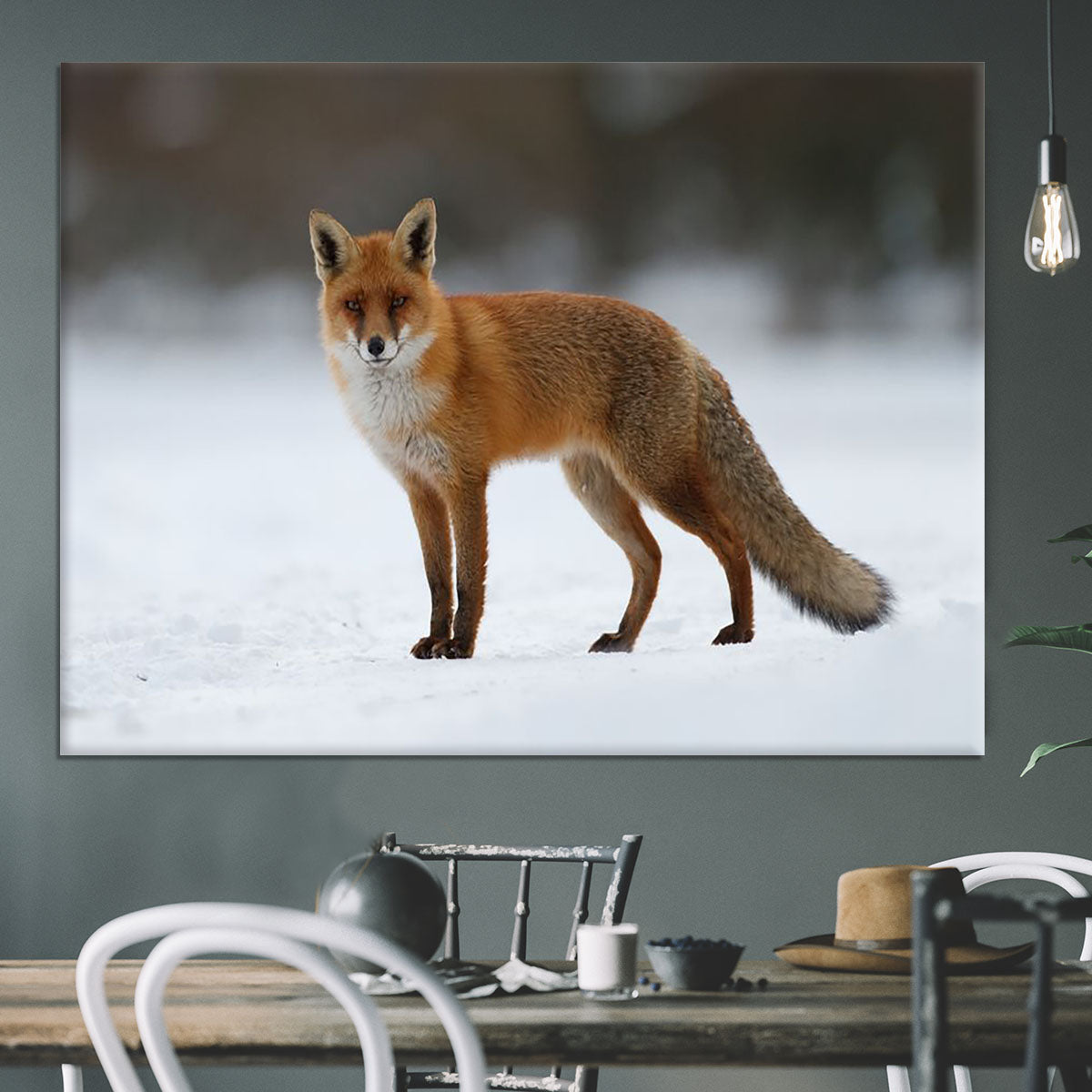 Red fox in the snow Canvas Print or Poster - Canvas Art Rocks - 3
