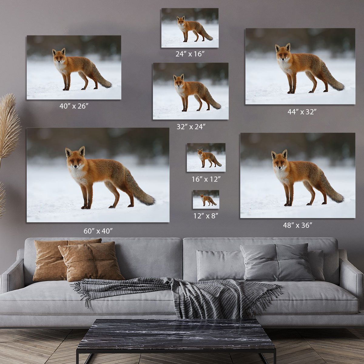 Red fox in the snow Canvas Print or Poster - Canvas Art Rocks - 7