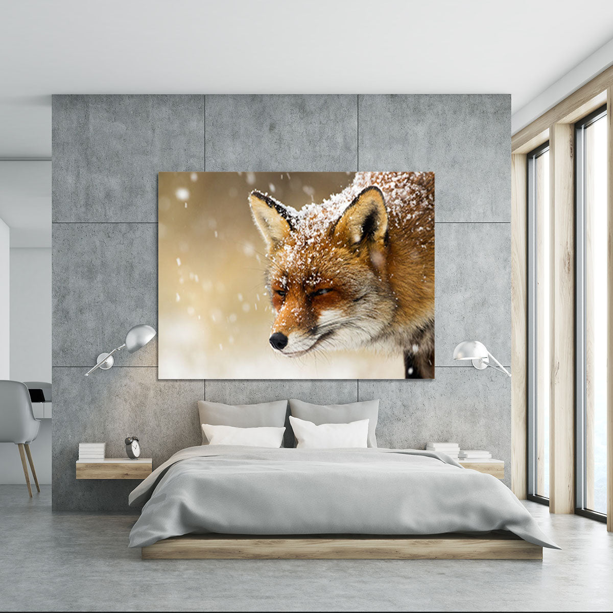Red fox winter portrait Canvas Print or Poster - Canvas Art Rocks - 5