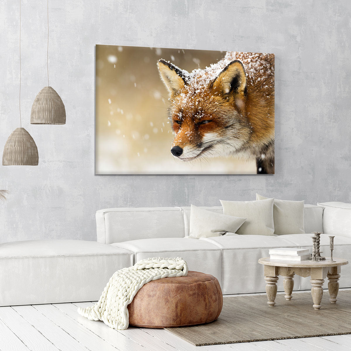 Red fox winter portrait Canvas Print or Poster - Canvas Art Rocks - 6