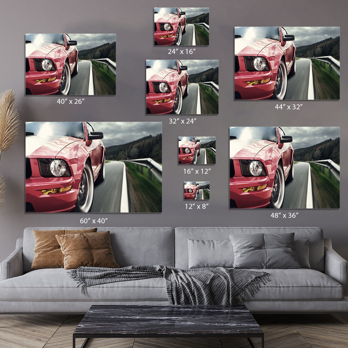 Red sport car Canvas Print or Poster - Canvas Art Rocks - 7