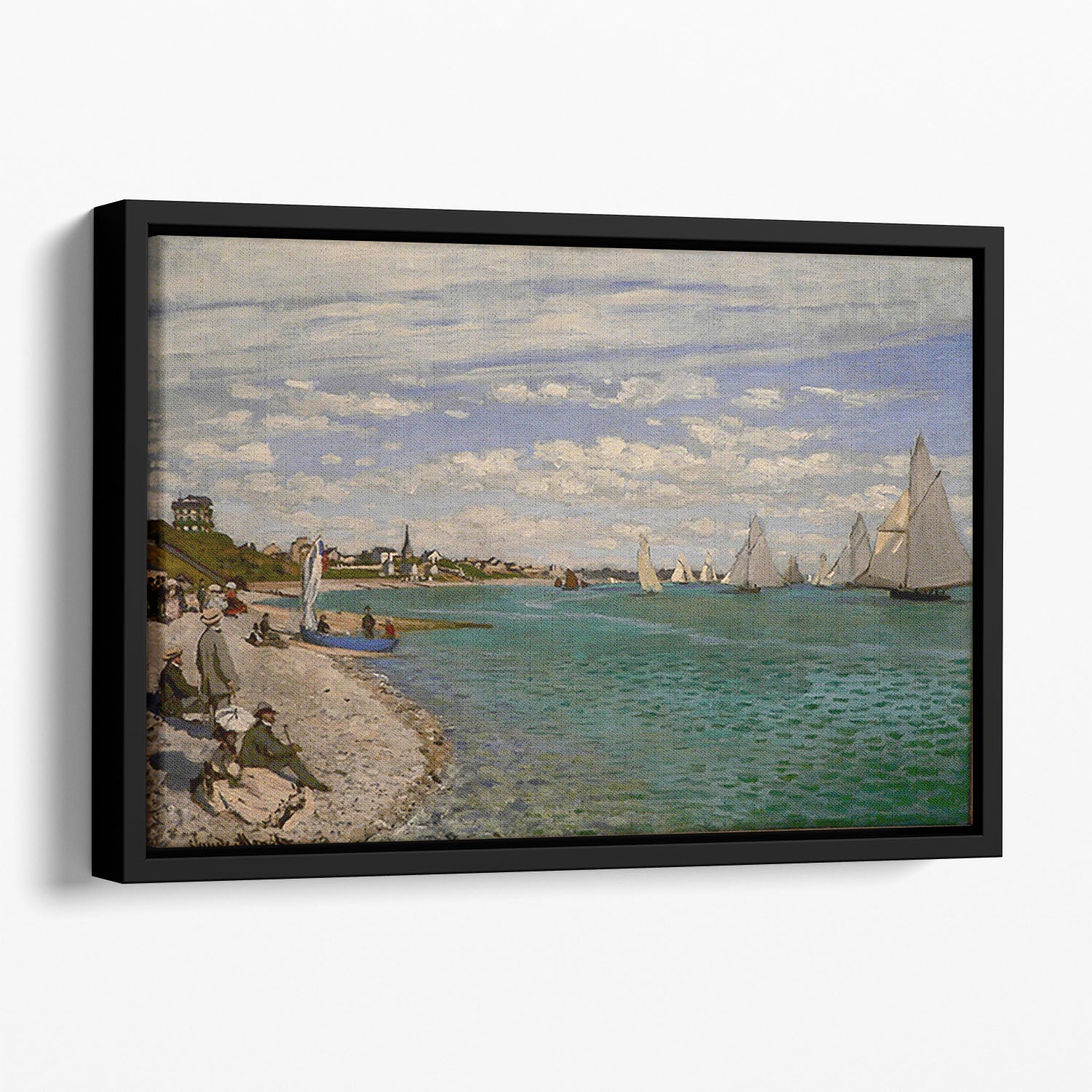 Regatta at St. Adresse by Monet Floating Framed Canvas