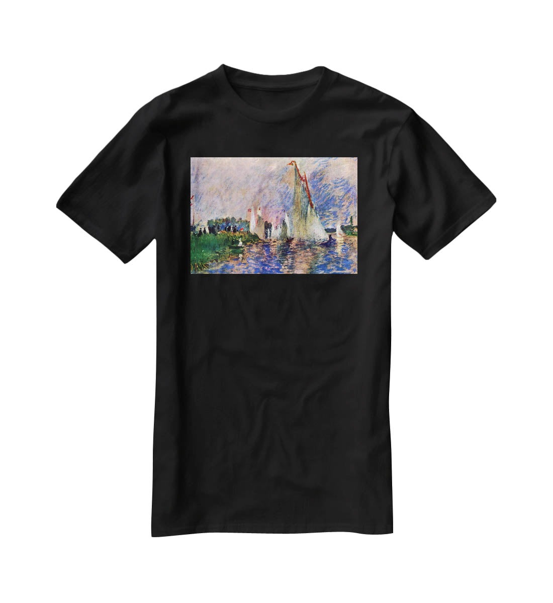 Regatta in Argenteuil by Renoir T-Shirt - Canvas Art Rocks - 1