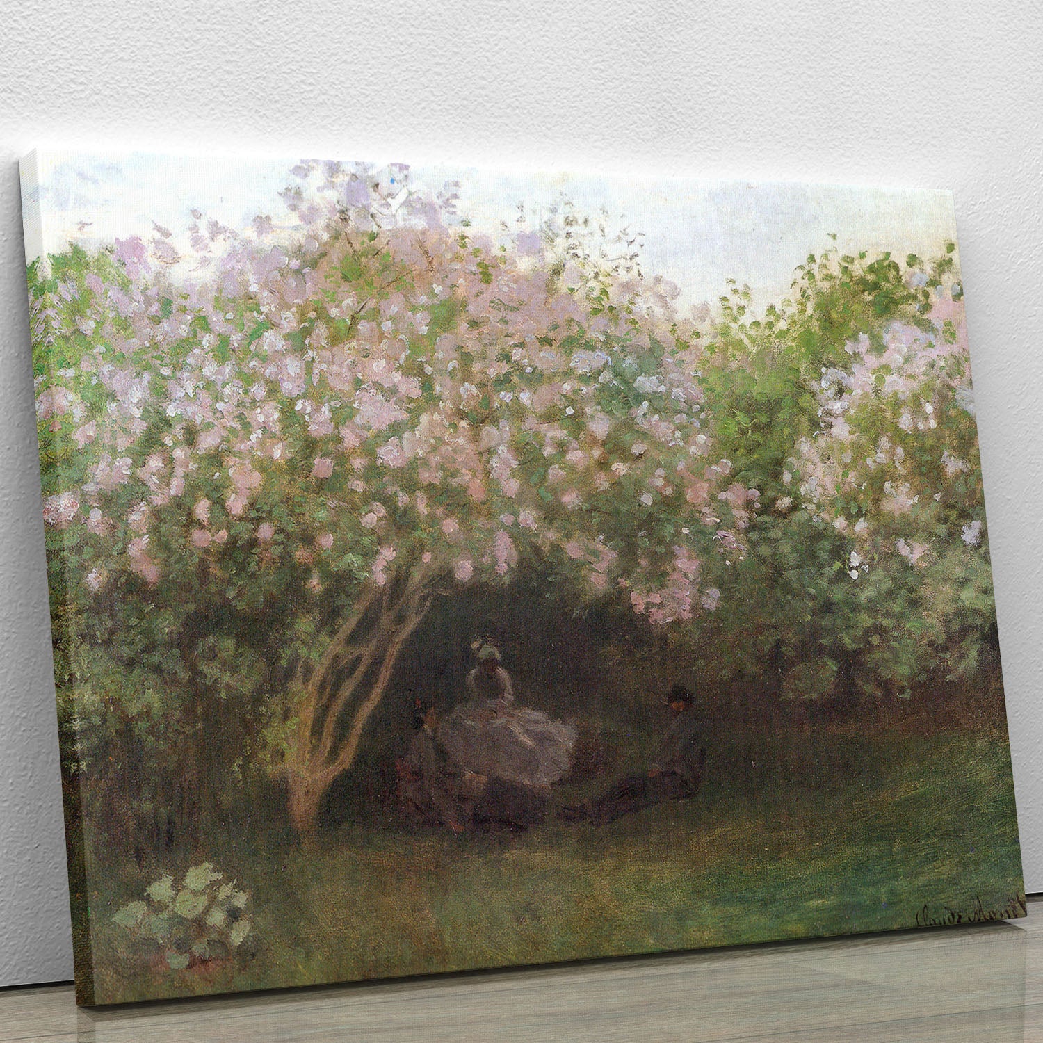 Repos sous les lilas 1872 by Monet Canvas Print or Poster - Canvas Art Rocks - 1