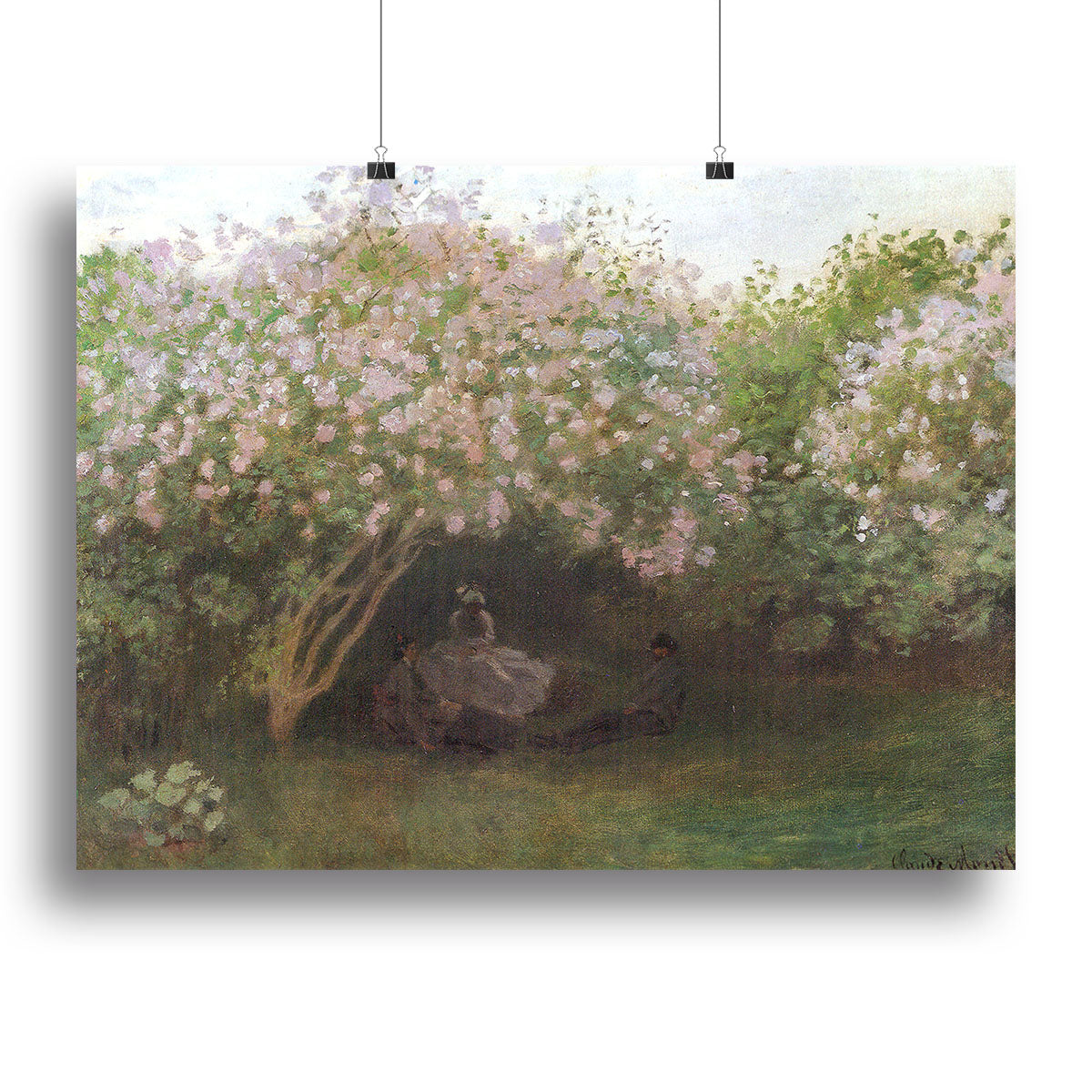 Repos sous les lilas 1872 by Monet Canvas Print or Poster - Canvas Art Rocks - 2