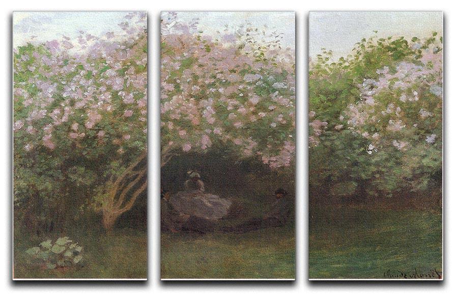 Repos sous les lilas 1872 by Monet Split Panel Canvas Print - Canvas Art Rocks - 4