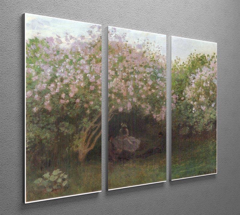 Repos sous les lilas 1872 by Monet Split Panel Canvas Print - Canvas Art Rocks - 4