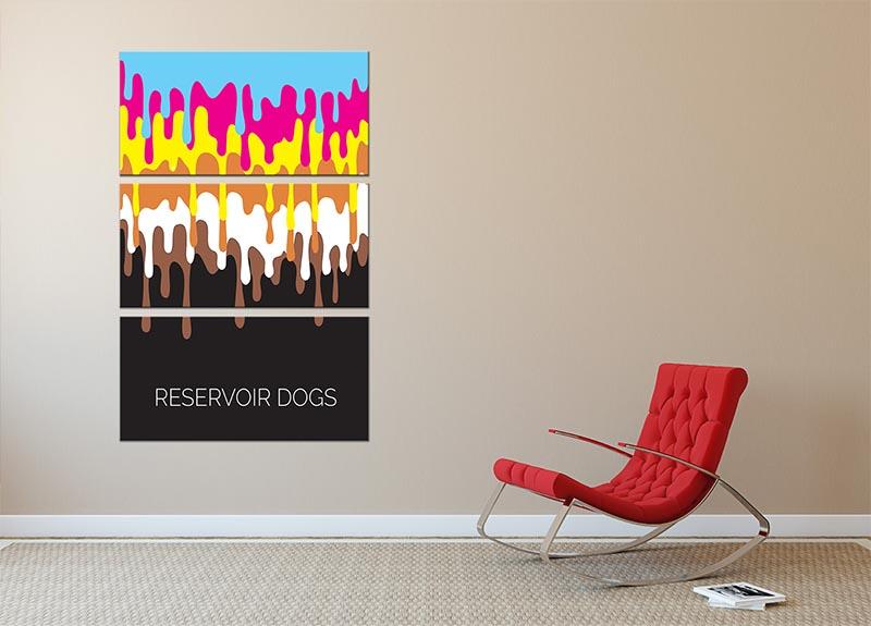 Reservoir Dogs Minimal Movie 3 Split Panel Canvas Print - Canvas Art Rocks - 2