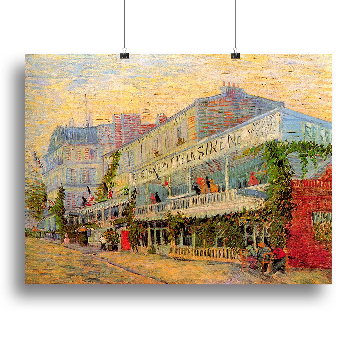 Restaurant de la Sirene at Asnieres by Van Gogh Canvas Print or Poster - Canvas Art Rocks - 2