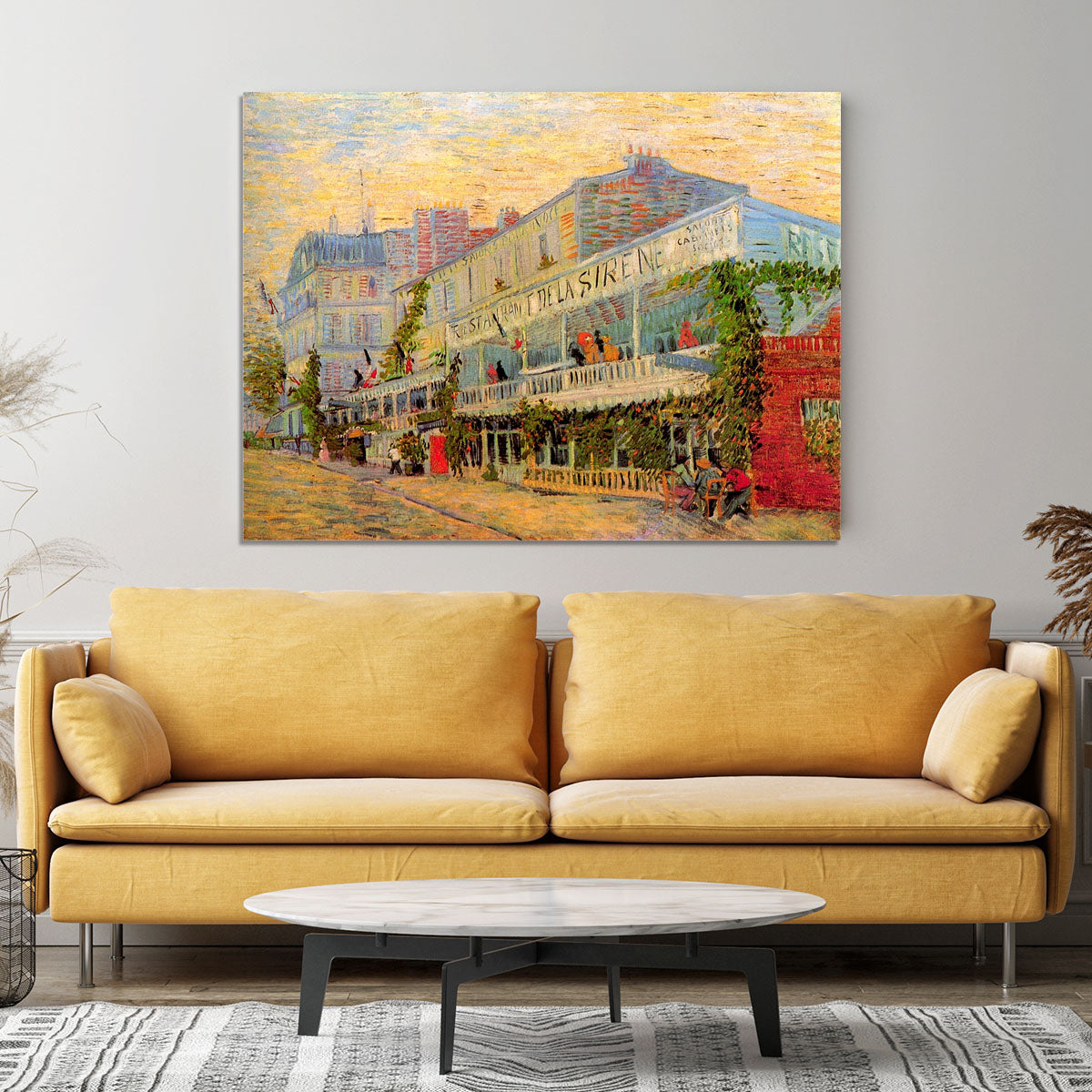 Restaurant de la Sirene at Asnieres by Van Gogh Canvas Print or Poster - Canvas Art Rocks - 4