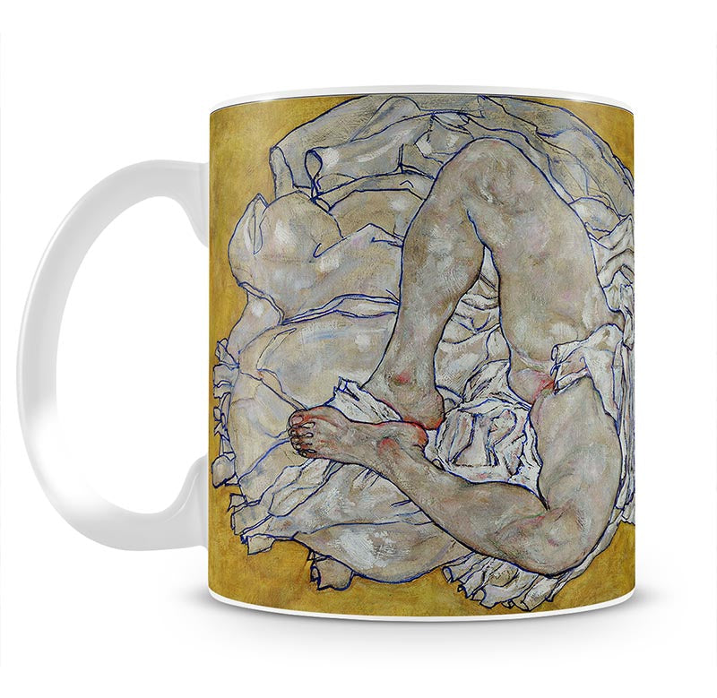 Resting nude by Egon Schiele Mug - Canvas Art Rocks - 1