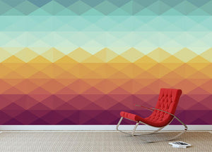 Retro hipsters triangle Wall Mural Wallpaper - Canvas Art Rocks - 2