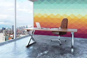 Retro hipsters triangle Wall Mural Wallpaper - Canvas Art Rocks - 3