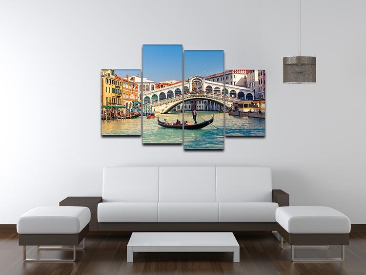 Rialto Bridge Venice 4 Split Panel Canvas  - Canvas Art Rocks - 3