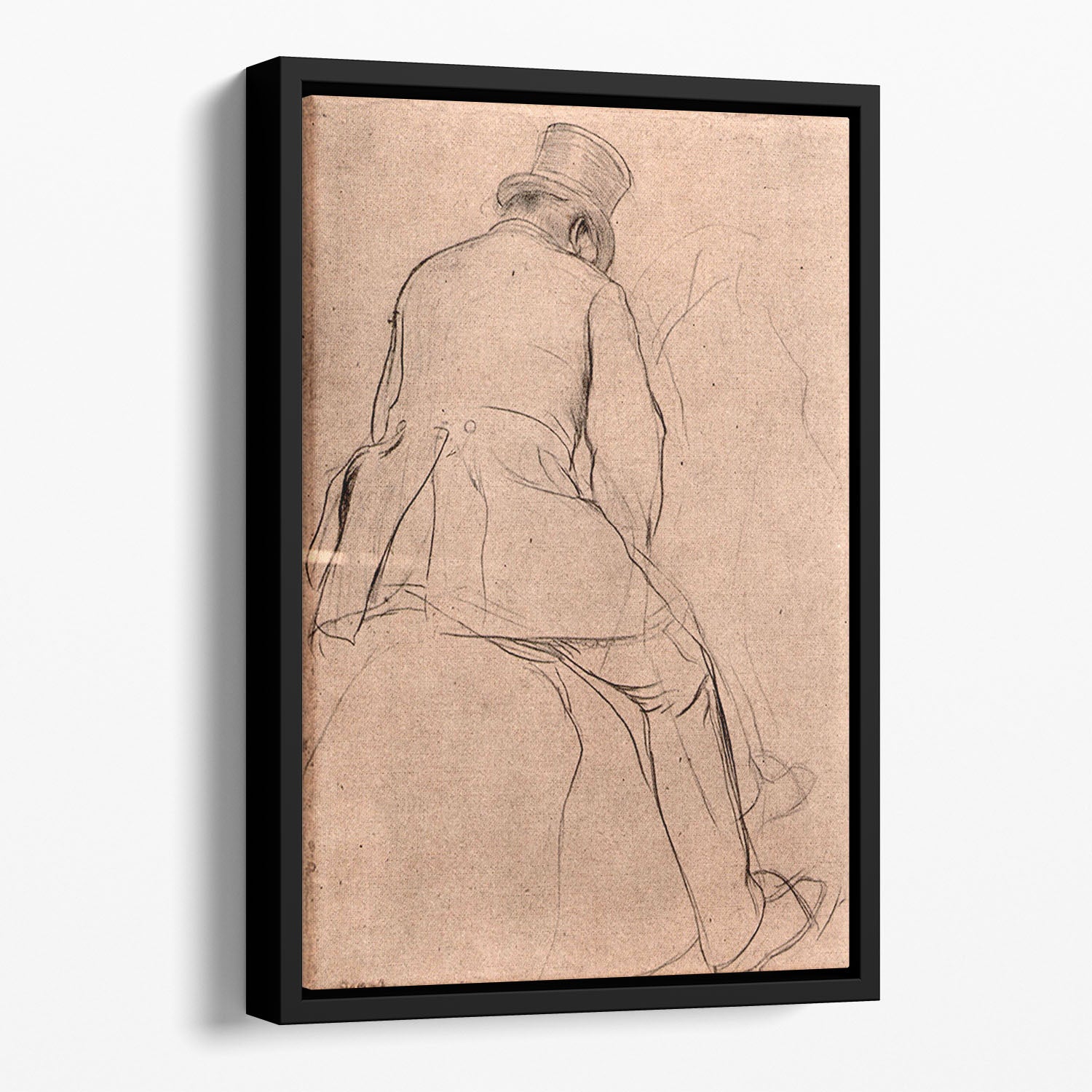 Rider by Degas Floating Framed Canvas