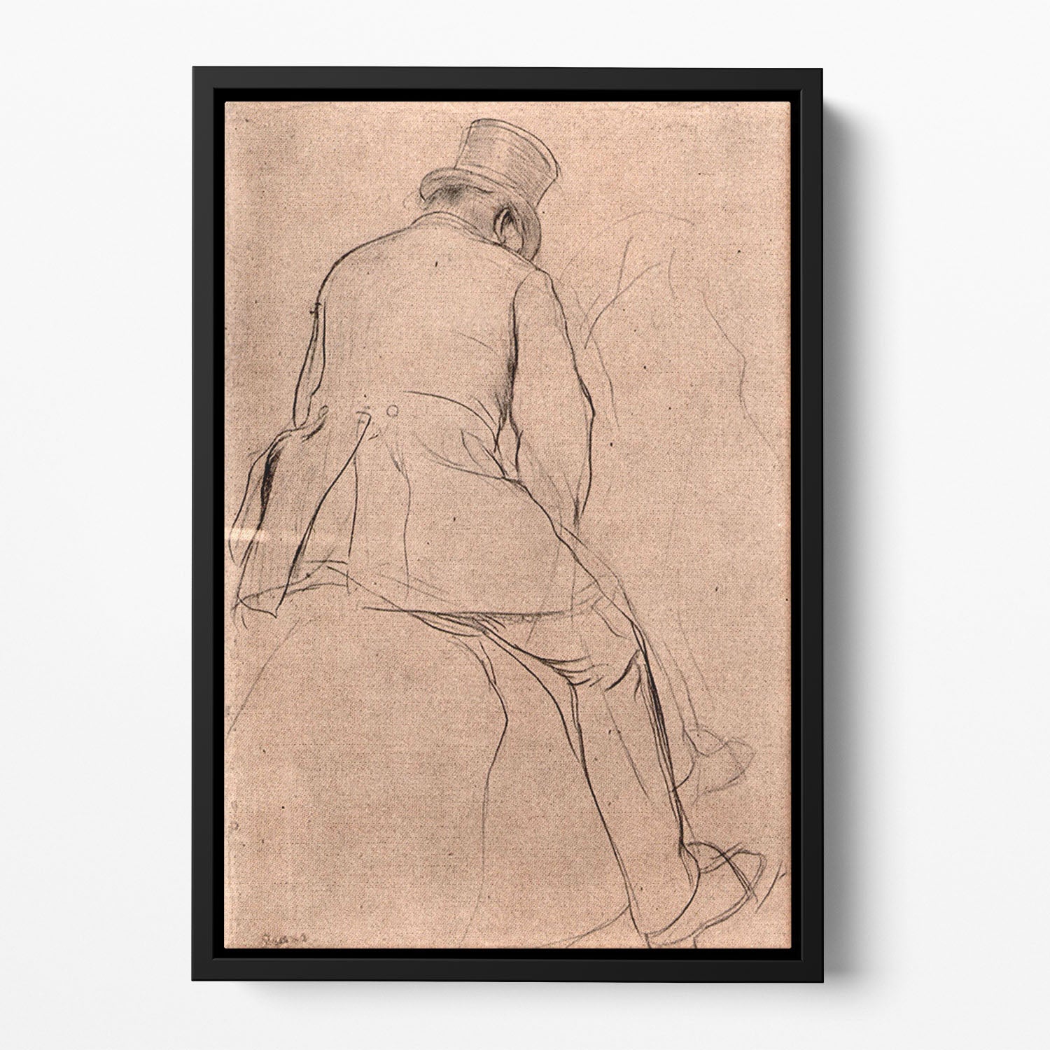 Rider by Degas Floating Framed Canvas
