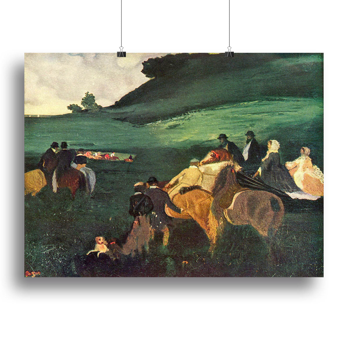 Riders in the landscape by Degas Canvas Print or Poster - Canvas Art Rocks - 2
