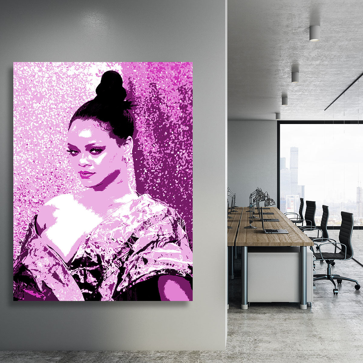 Rihanna Purple Pop Art Canvas Print or Poster - Canvas Art Rocks - 3