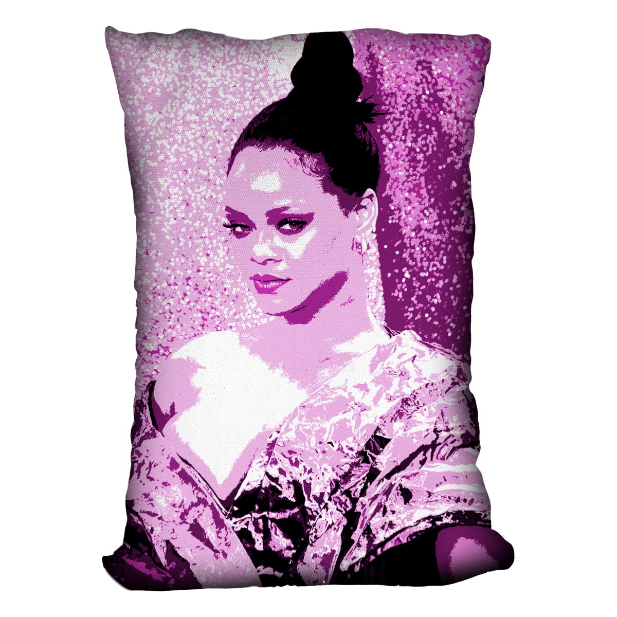 Rihanna Purple Pop Art Cushion