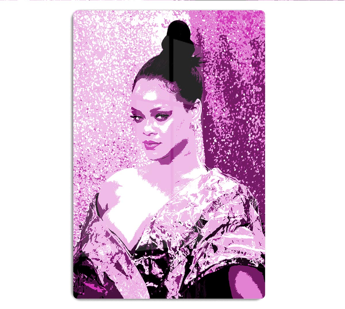 Rihanna Purple Pop Art HD Metal Print