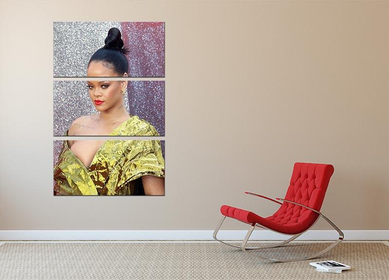 Rihanna goes formal 3 Split Panel Canvas Print - Canvas Art Rocks - 2