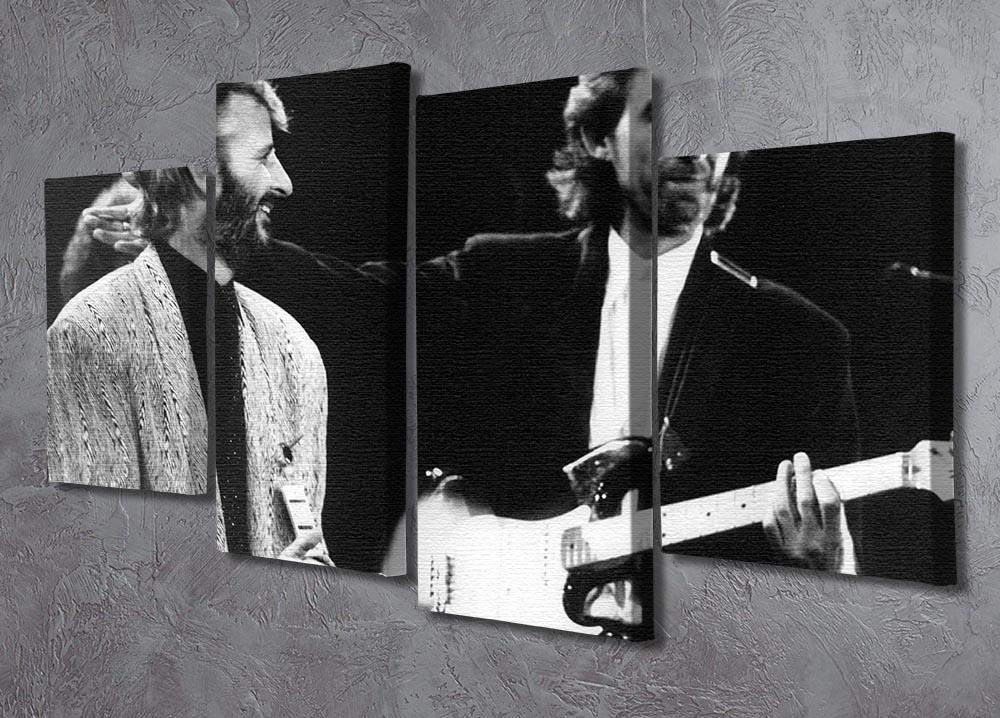 Ringo Starr and George Harrison in 1988 4 Split Panel Canvas - Canvas Art Rocks - 2