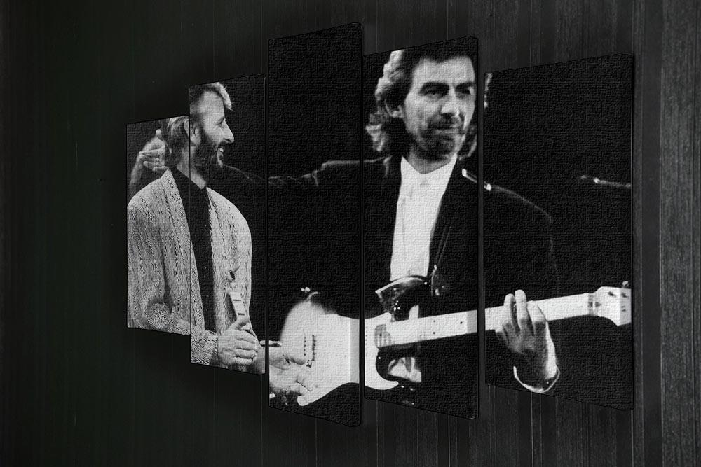 Ringo Starr and George Harrison in 1988 5 Split Panel Canvas - Canvas Art Rocks - 2