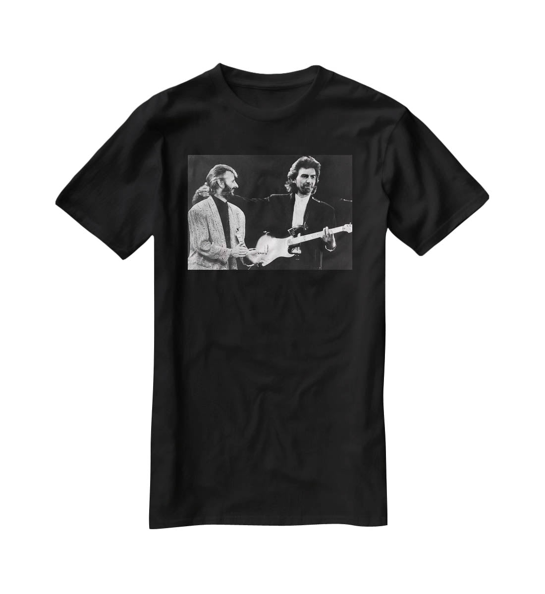 Ringo Starr and George Harrison in 1988 T-Shirt - Canvas Art Rocks - 1
