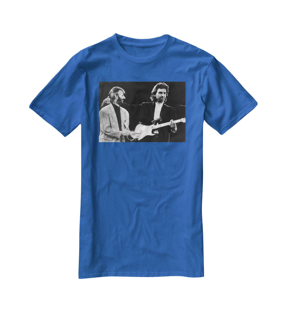 Ringo Starr and George Harrison in 1988 T-Shirt - Canvas Art Rocks - 2