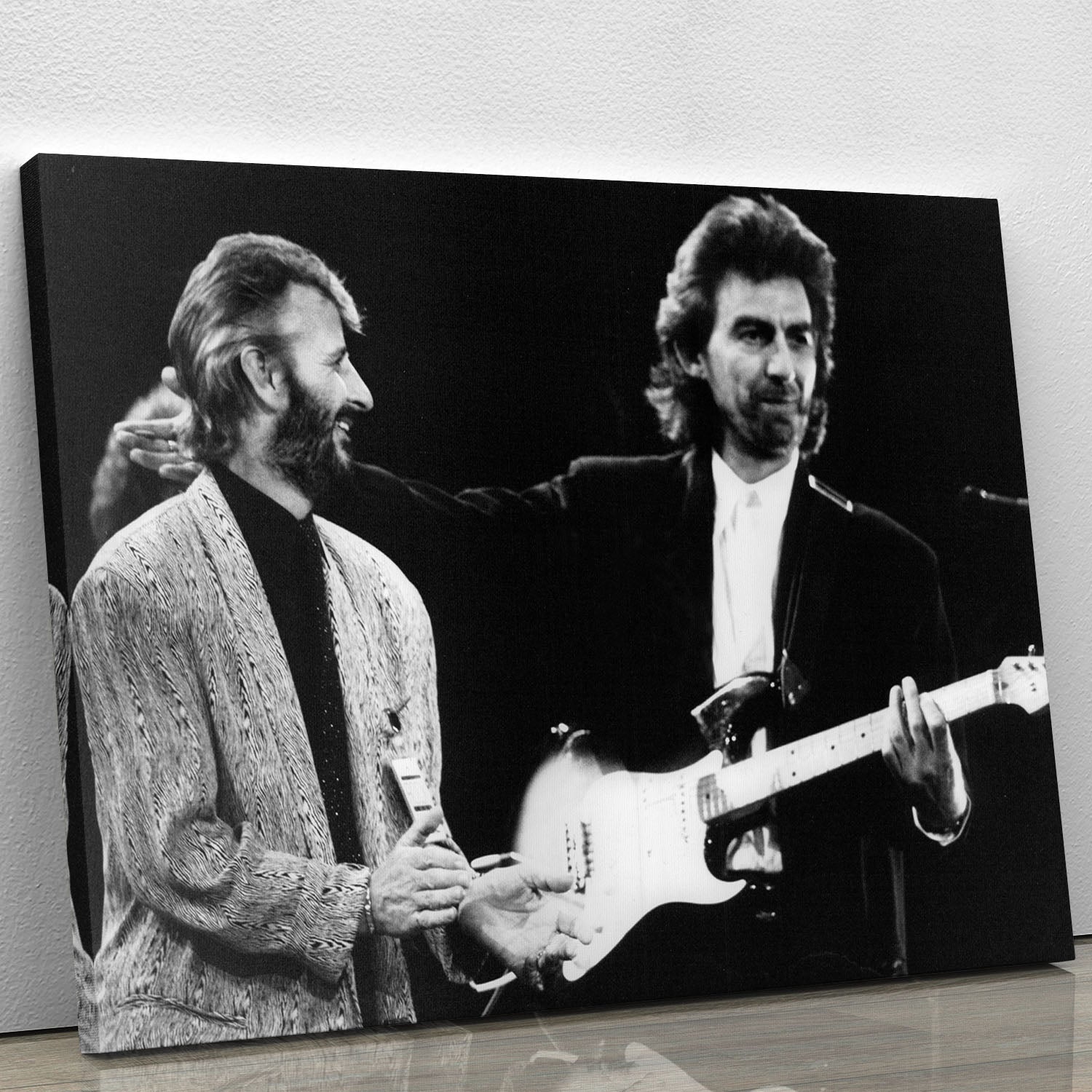 Ringo Starr and George Harrison in 1988 Canvas Print or Poster | Canvas ...