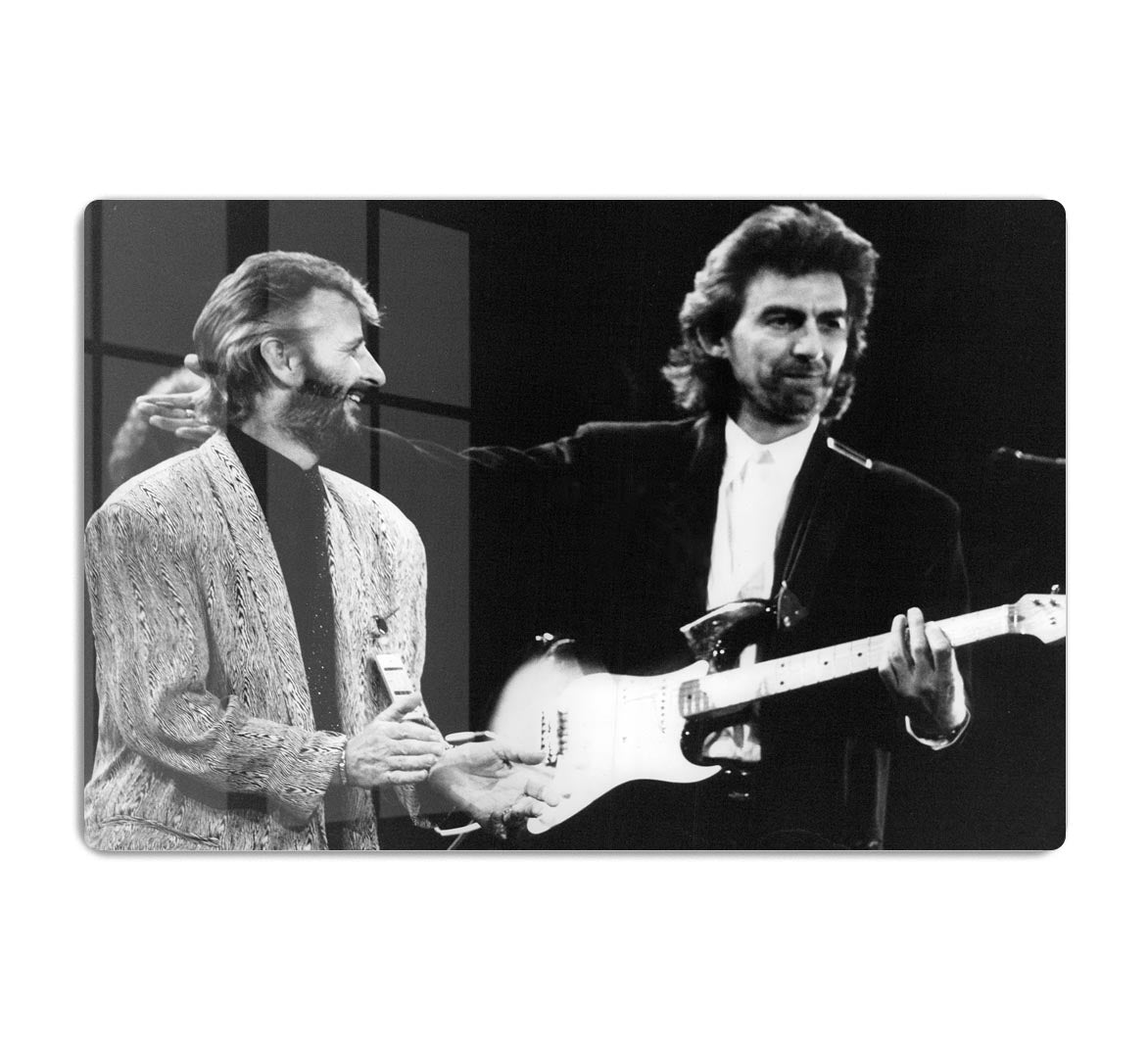 Ringo Starr and George Harrison in 1988 HD Metal Print