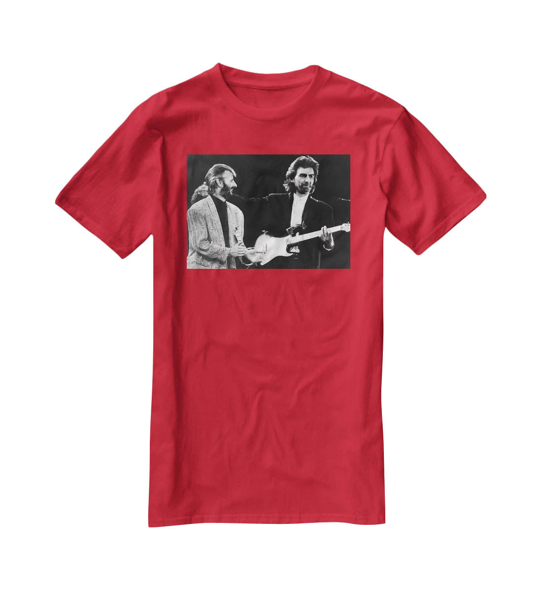 Ringo Starr and George Harrison in 1988 T-Shirt - Canvas Art Rocks - 4