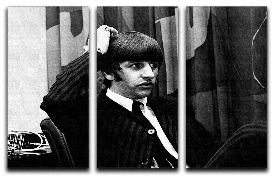 Ringo Starr at a press conference 3 Split Panel Canvas Print - Canvas Art Rocks - 1