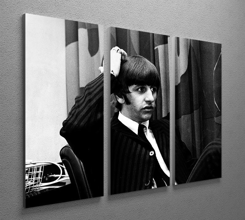 Ringo Starr at a press conference 3 Split Panel Canvas Print - Canvas Art Rocks - 2