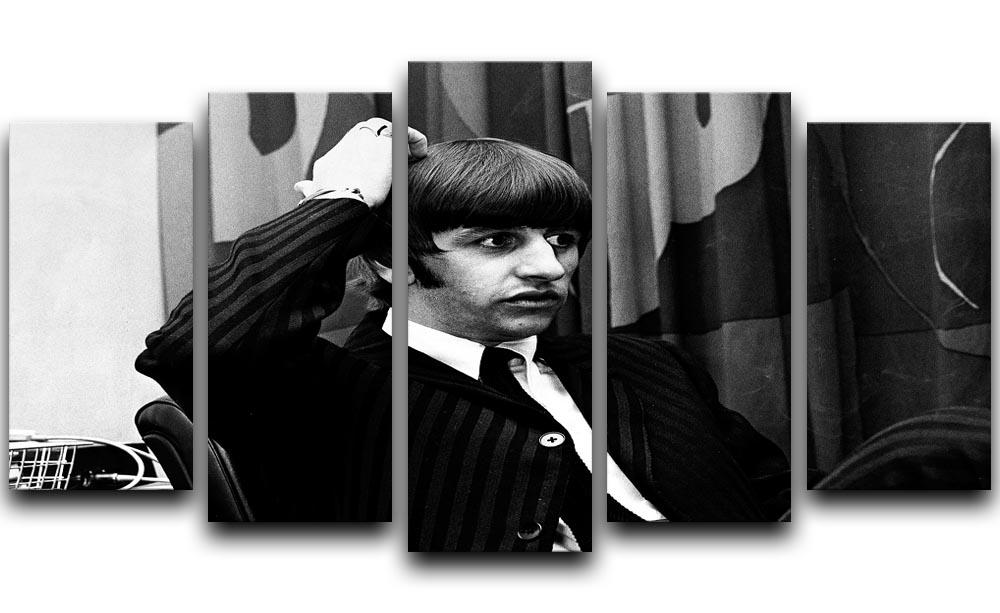 Ringo Starr at a press conference 5 Split Panel Canvas  - Canvas Art Rocks - 1