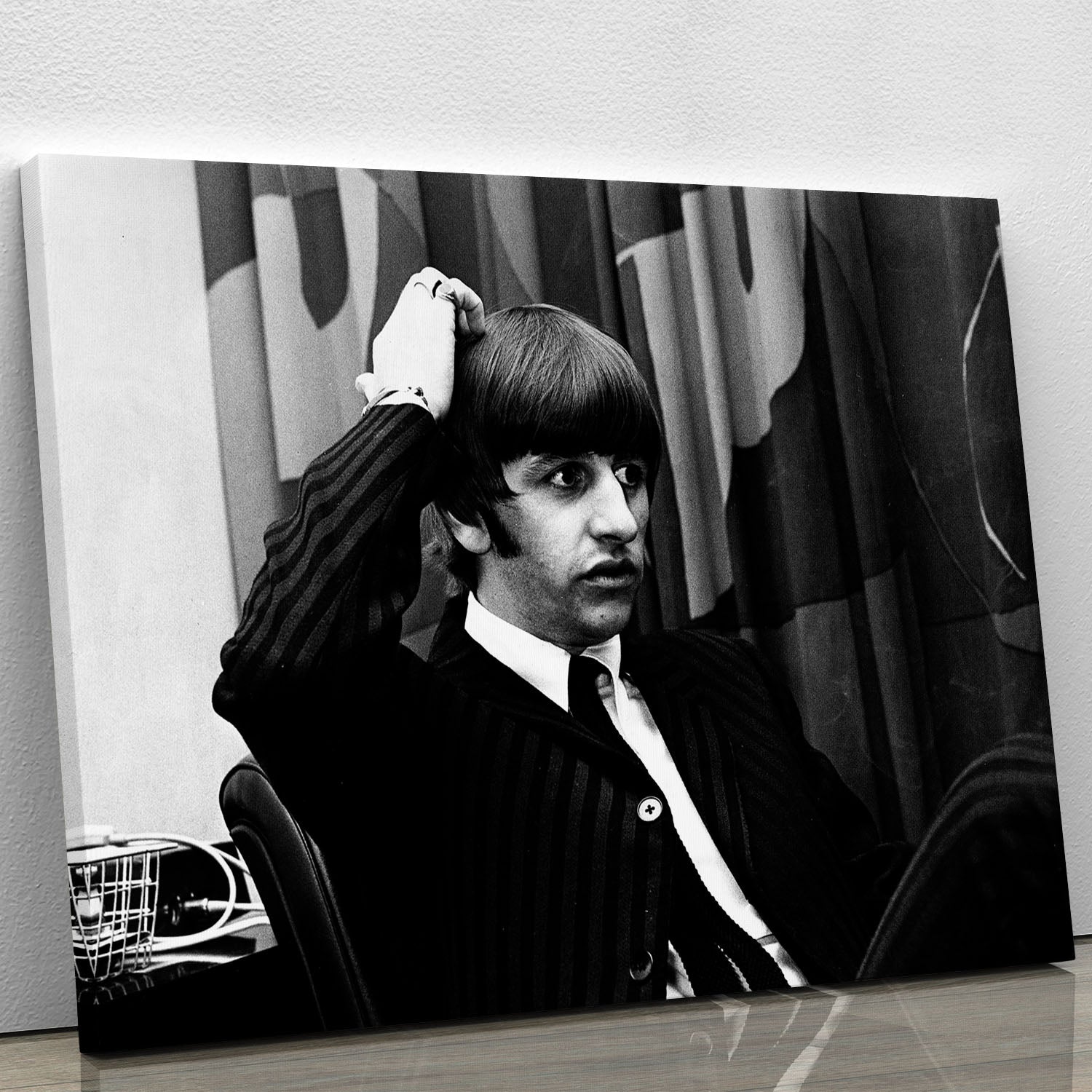 Ringo Starr at a press conference Canvas Print or Poster - Canvas Art Rocks - 1