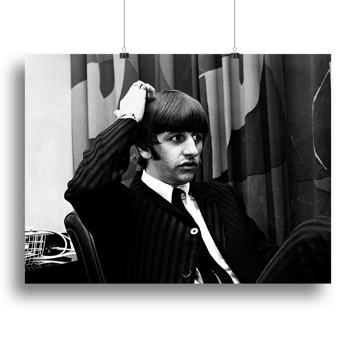 Ringo Starr at a press conference Canvas Print or Poster - Canvas Art Rocks - 2