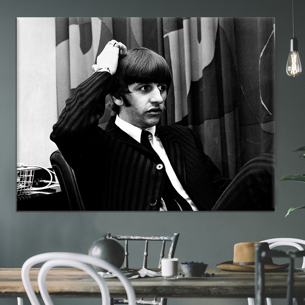 Ringo Starr at a press conference Canvas Print or Poster - Canvas Art Rocks - 3