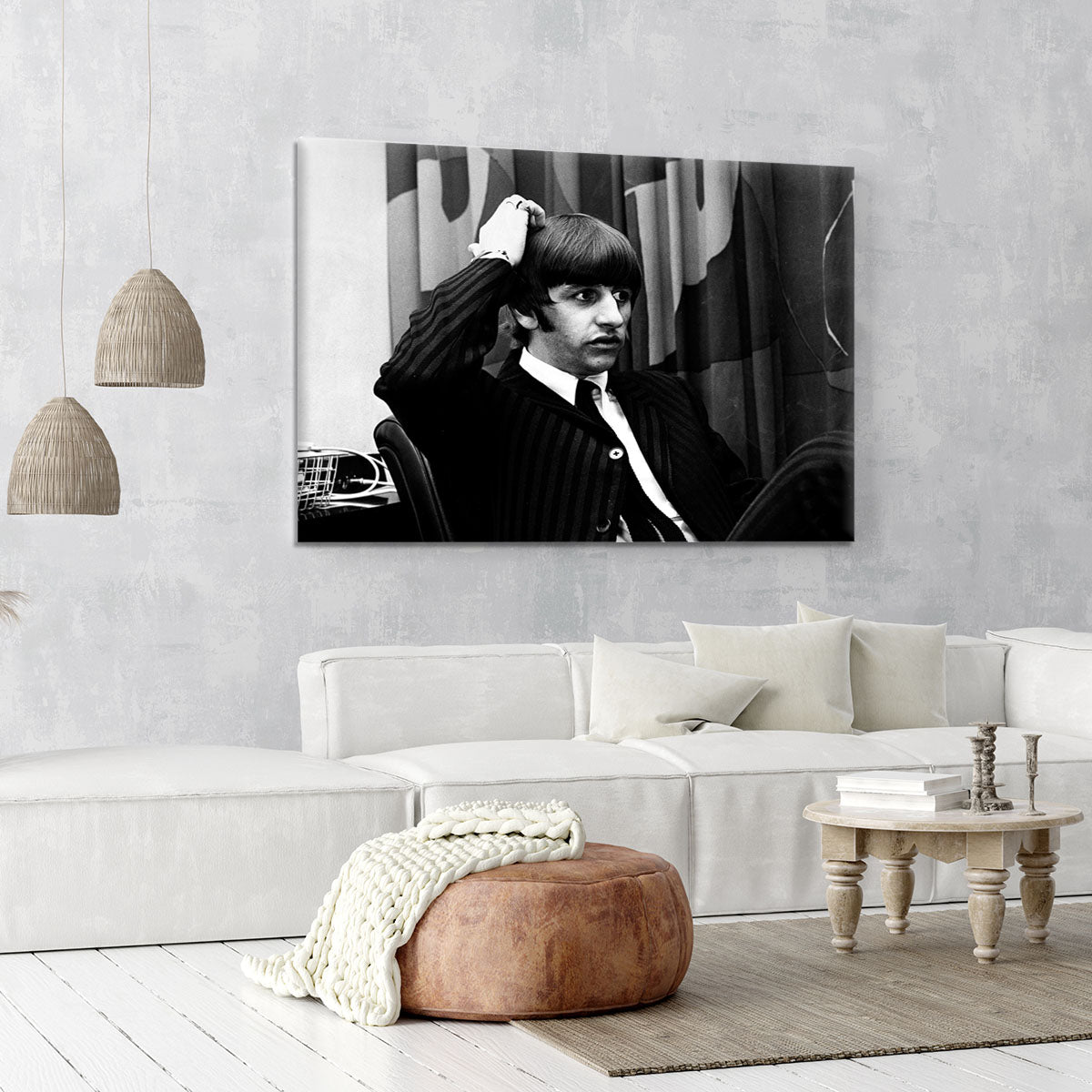Ringo Starr at a press conference Canvas Print or Poster - Canvas Art Rocks - 6